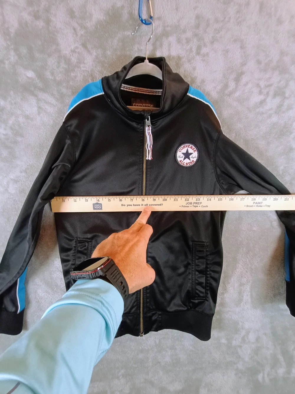 Boys Converse Full Zip Track Jacket with Blue Stripe Size 10/12